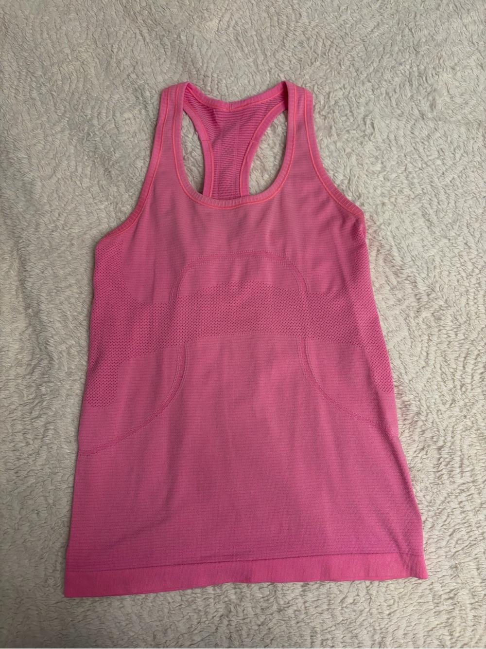 lululemon athletica Pink Racerback Mesh-Panel Tank Top